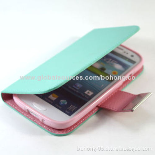 Grain Color-match TPU Folio Case for Samsung Galaxy S3, Different Colors Available